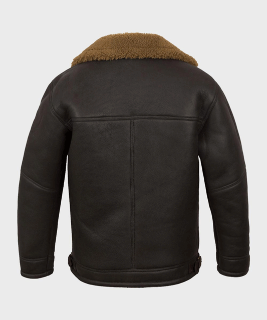 Anderson Black Sheepskin Shearling Leather Jacket - Rare Leather Order Now !!