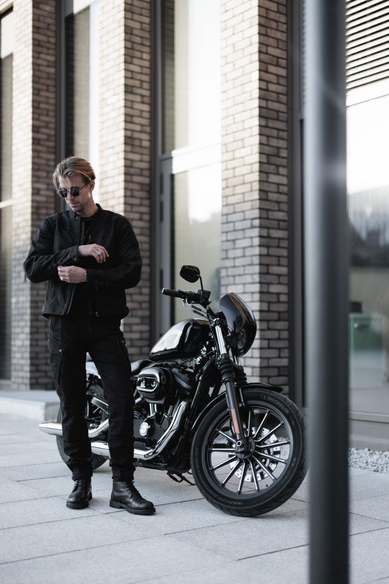 AIR TATE JACKET BLACK - All-Weather Motorcycle Jacket - Vox Leather