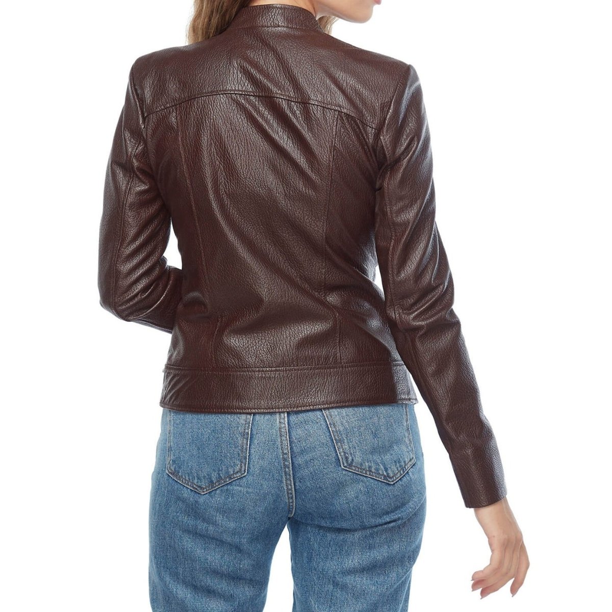 Amelia Women’s Real Leather Brown Jacket - Vox Leather