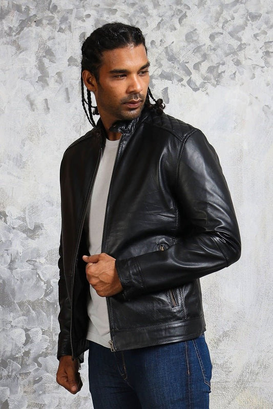 American Flag Skull Leather Jacket for Men - Vox Leather