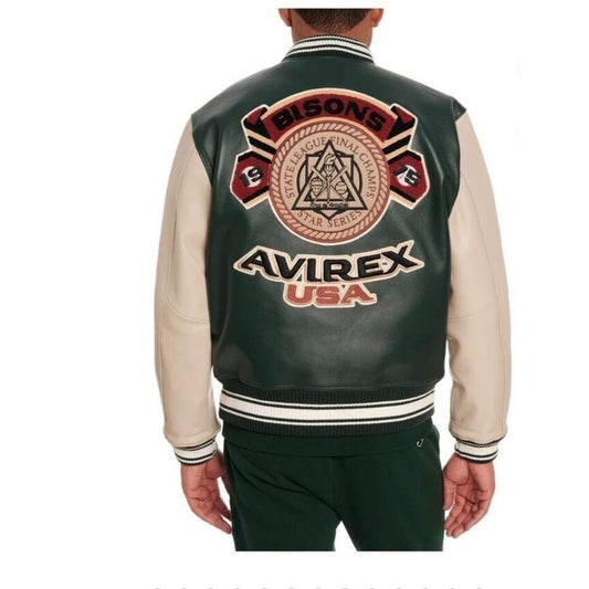 Avirex Bisons Varsity Jacket Hunter - Vox Leather