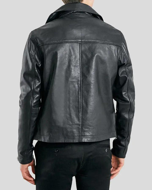 Barden Black Motorcycle Leather Jacket - Vox Leather