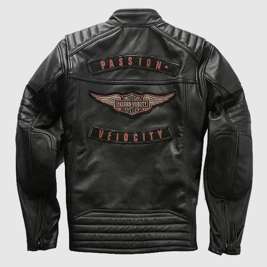 Black Harley Davidson Passion Velocity Leather Jacket - Vox Leather
