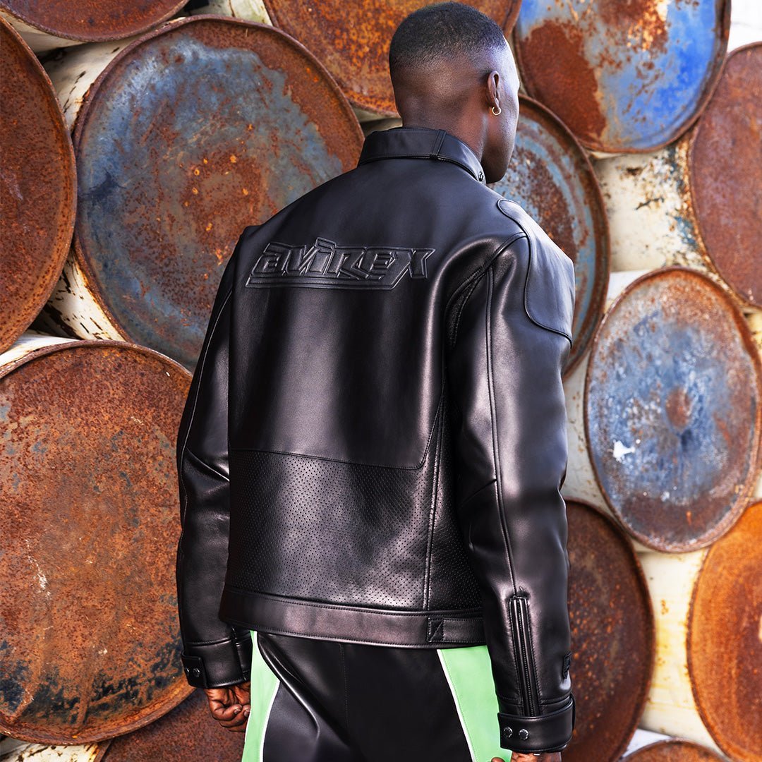 BLACK-OUT RACING JACKET - Vox Leather