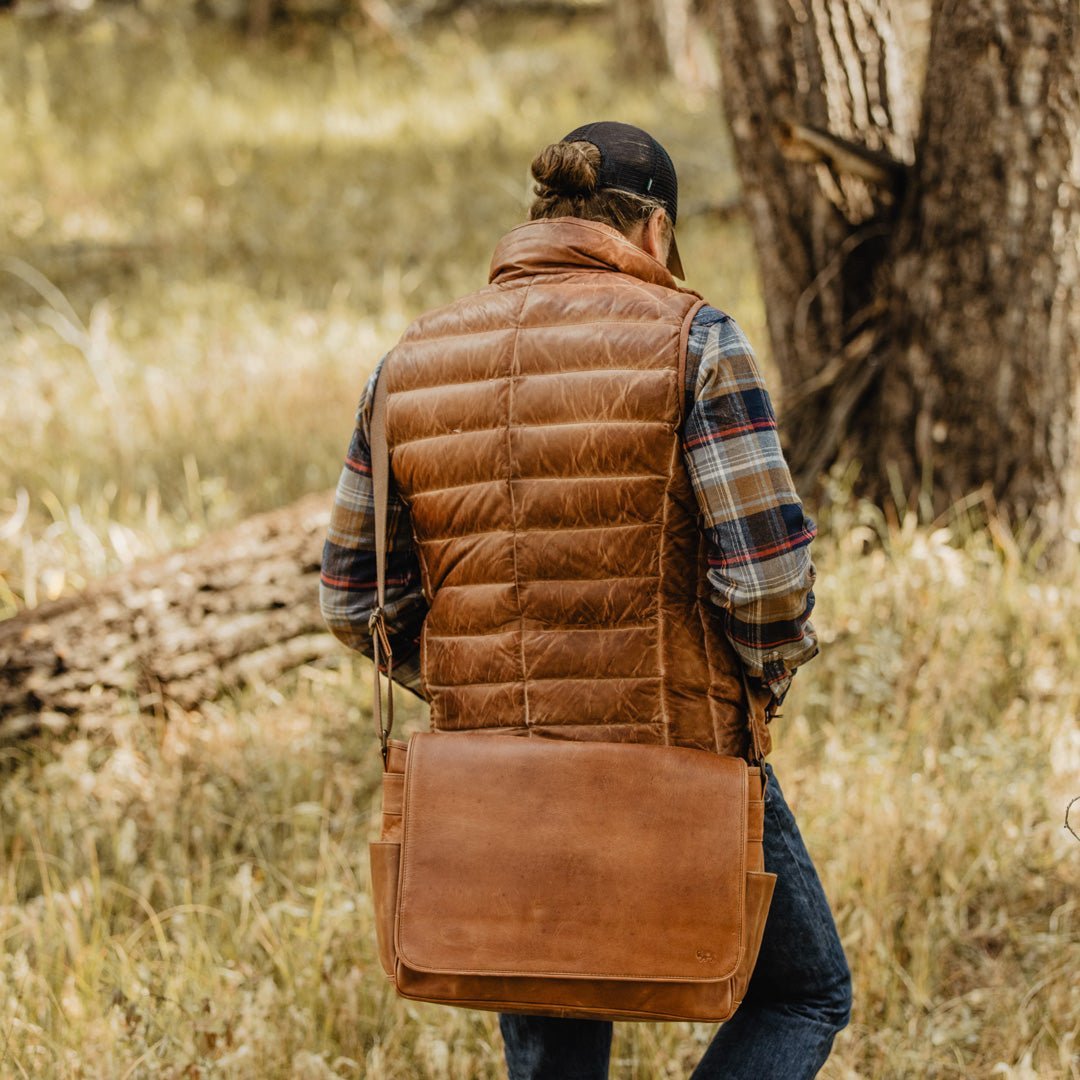 Bridger Leather Down Vest - Vox Leather