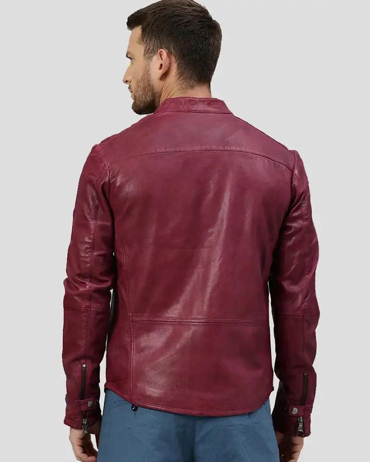 Chase Red Racer Leather Jacket - Vox Leather