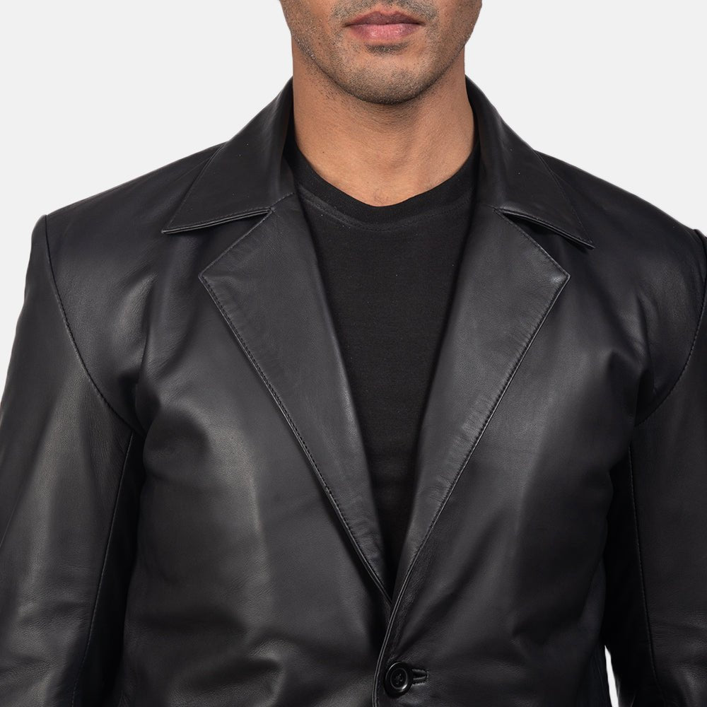 Daron Black Leather Blazer - Rare Leather