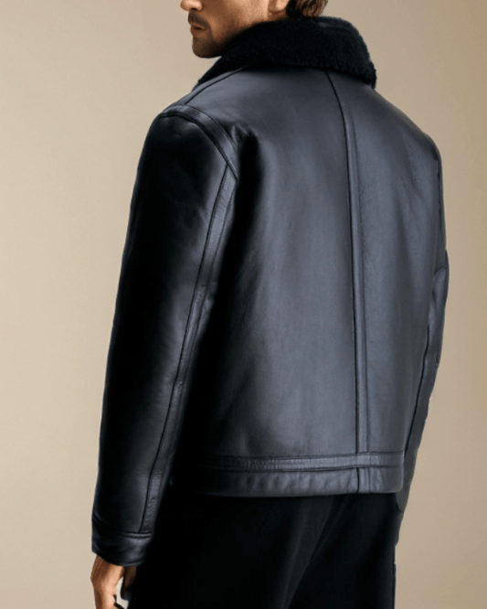 Dastan Shearling Racer Leather Jacket - Rare Leather