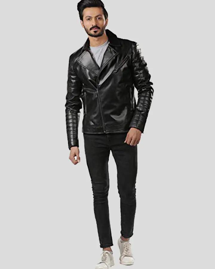 Elex Black Motorcycle Leather Jacket - Vox Leather