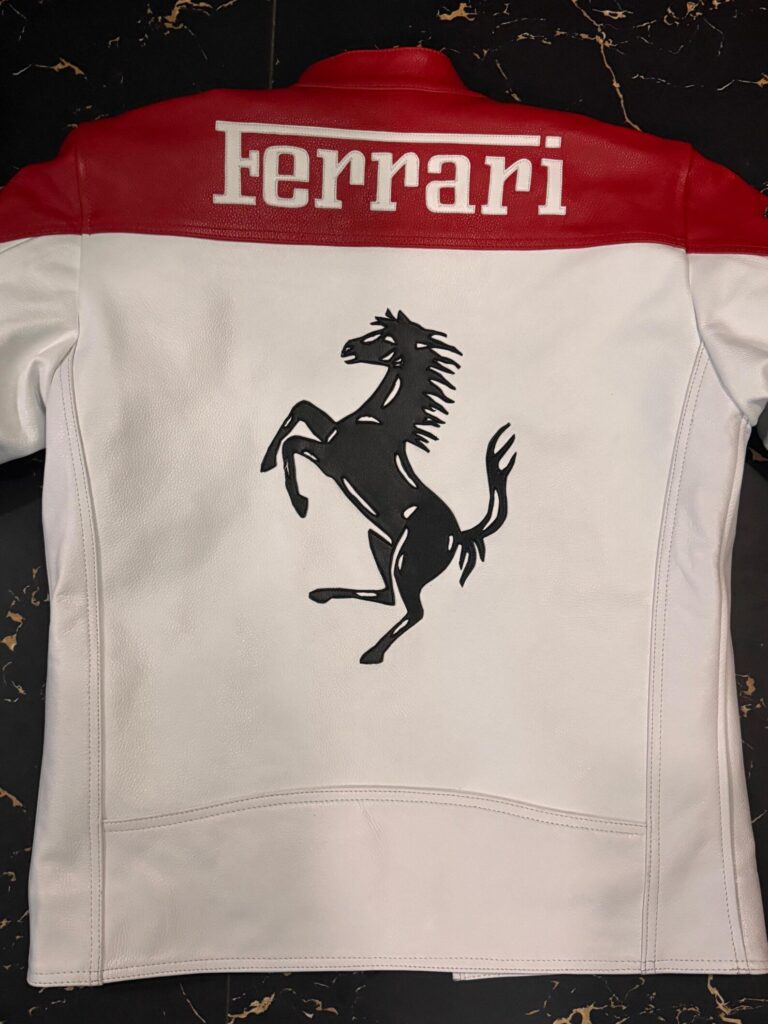 Farrari Racing Real Leather Jacket Motorcycle - Vox Leather