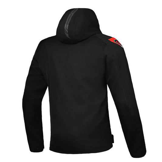 Fierce - Summer Touring Jacket (Black/White/Red) - Vox Leather