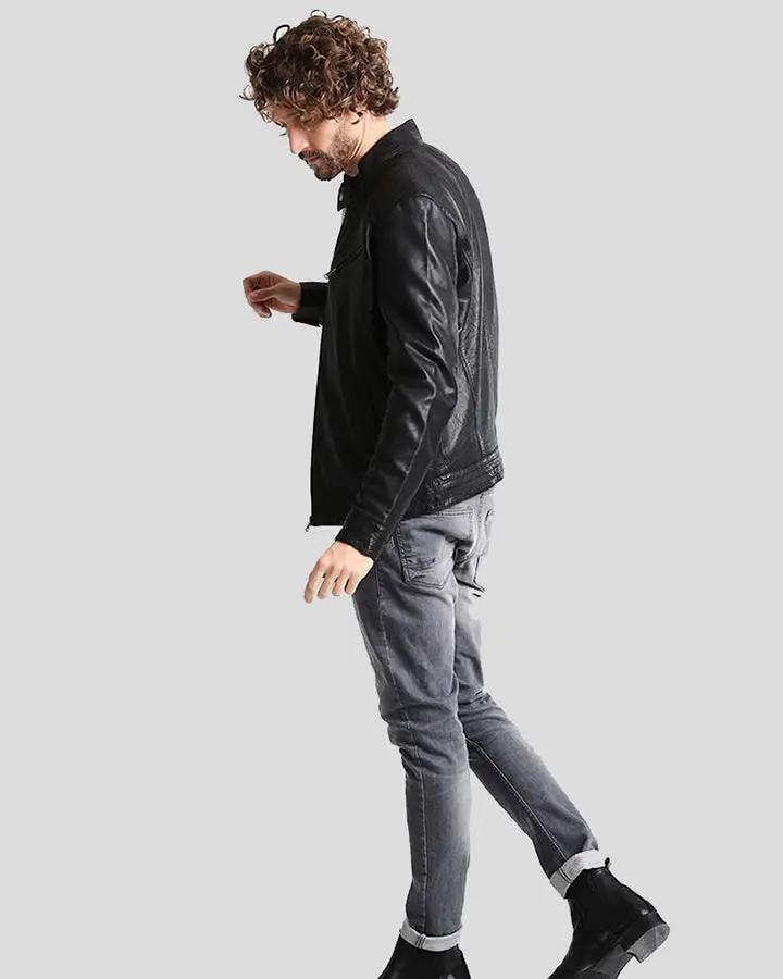 Frank Black Leather Racer Jacket - Rare Leather