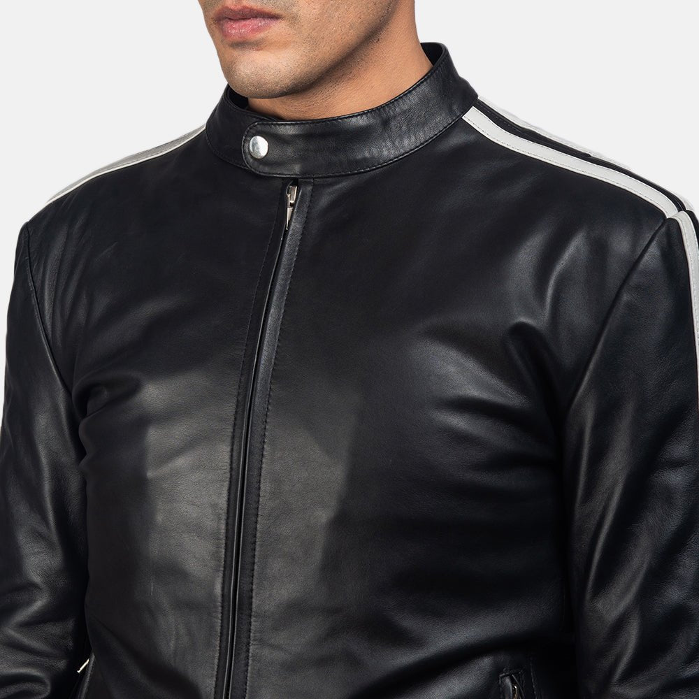 Hank Black Leather Biker Jacket - Vox Leather