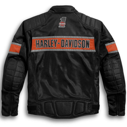 Harley-Davidson Men's Trenton Colorblocked Mesh Riding Jacket - Vox Leather