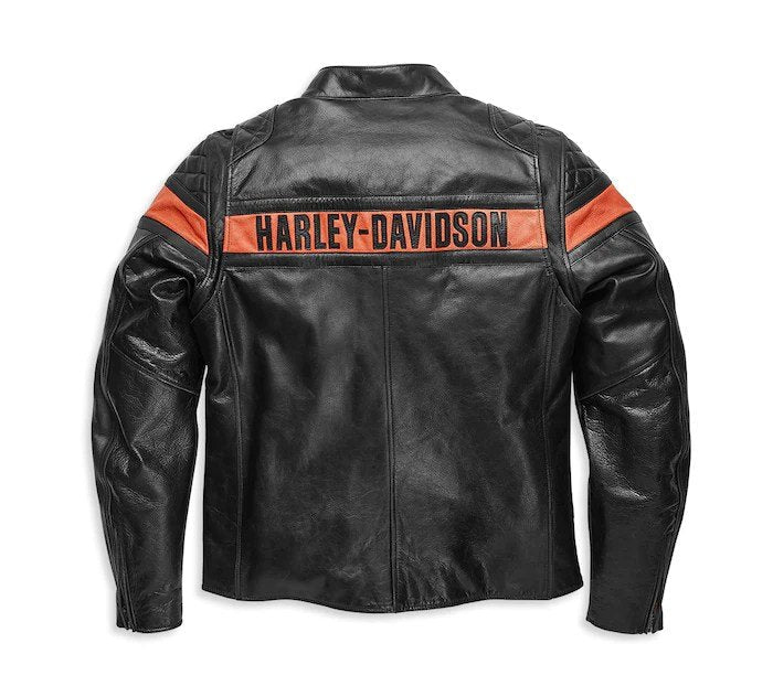 Harley Davidson Men’s Victory Sweep Leather Jacket - Vox Leather