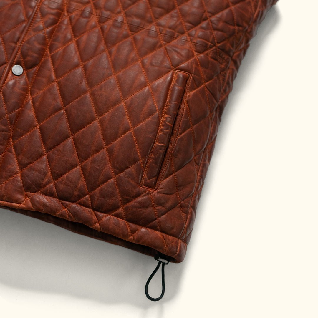 Highlands Quilted Leather Vest - Vox Leather