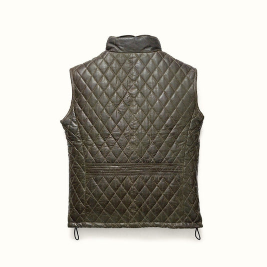 Highlands Quilted Leather Vest - Vox Leather