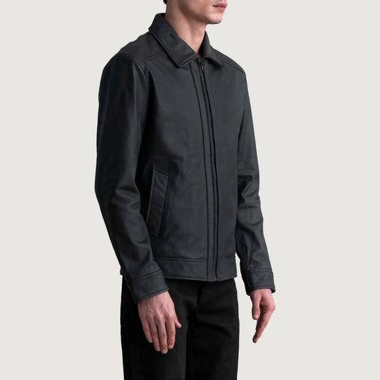 Inferno Matte Black Leather Jacket - Rare Leather