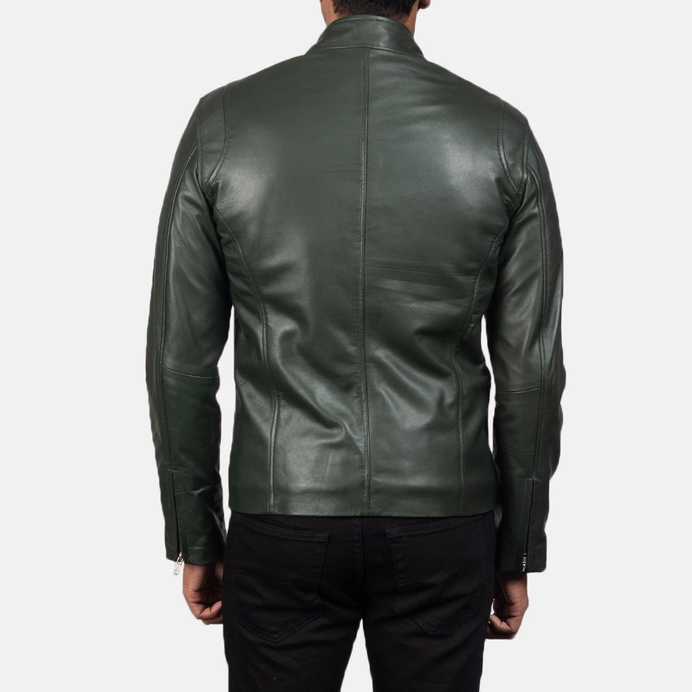 Ionic Green Leather Biker Jacket - Vox Leather