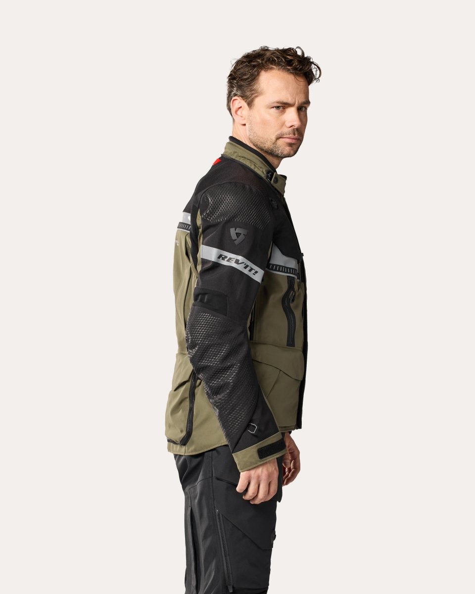 Jacket Dominator 3 GTX | Black-Dark Green - Vox Leather