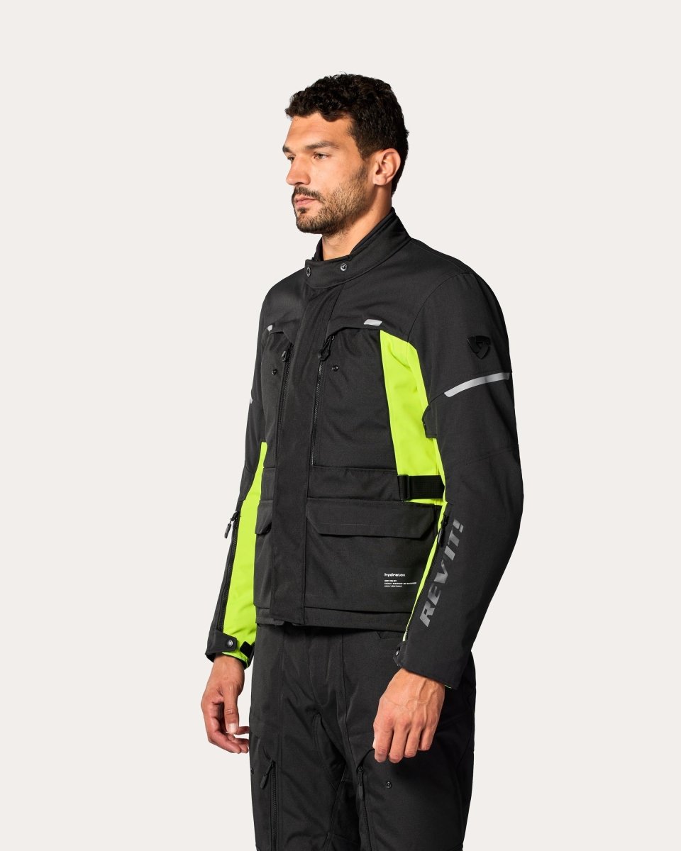 Jacket Outback 5 H2O | Black-Neon Yellow - Vox Leather