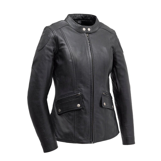 Jewel - Women's Motorcycle Leather Jacket - Rare Leather