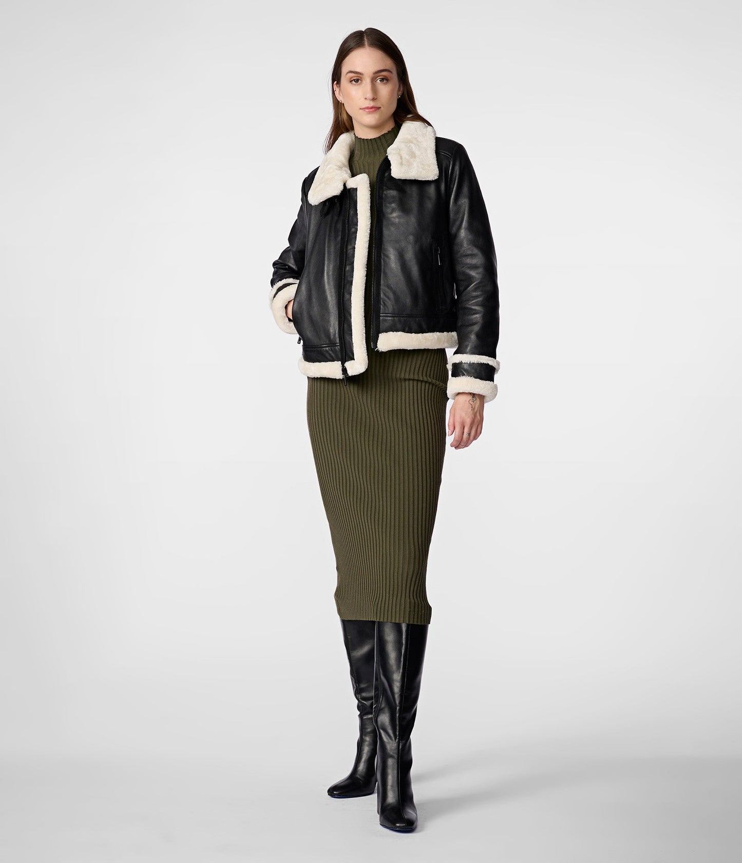 Jodi Leather Shearling Jacket - Rare Leather