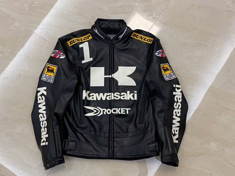 Kawasaki Leather Vintage Racing Jacket - Vox Leather
