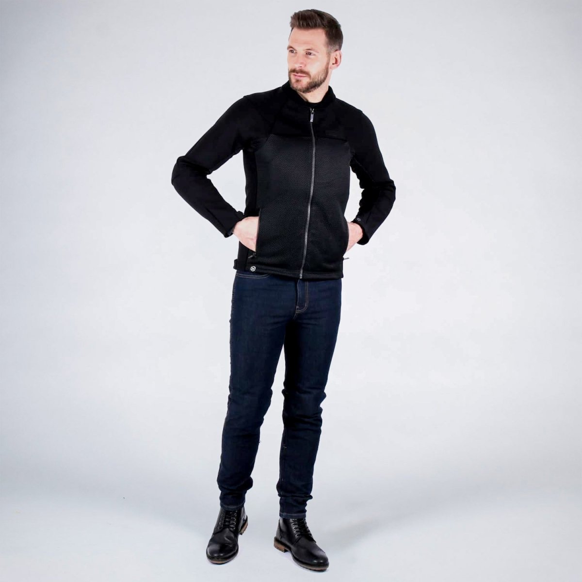 Knox Zephyr Armoured Motorcycle Summer Jacket - Vox Leather