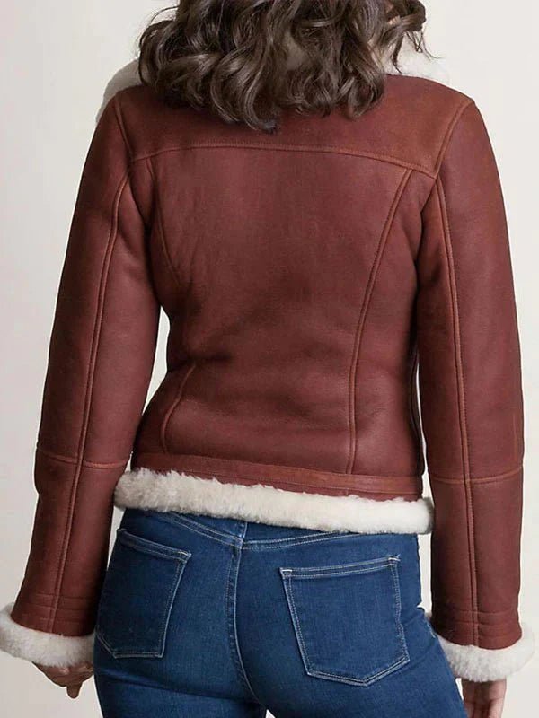 Madeline Shearling Sheepskin Leather Jacket - Vox Leather
