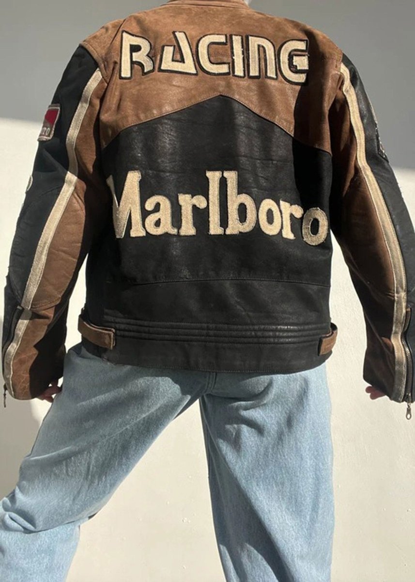 Marlboro Cafe Racer Leather Jacket for Men - Vox Leather