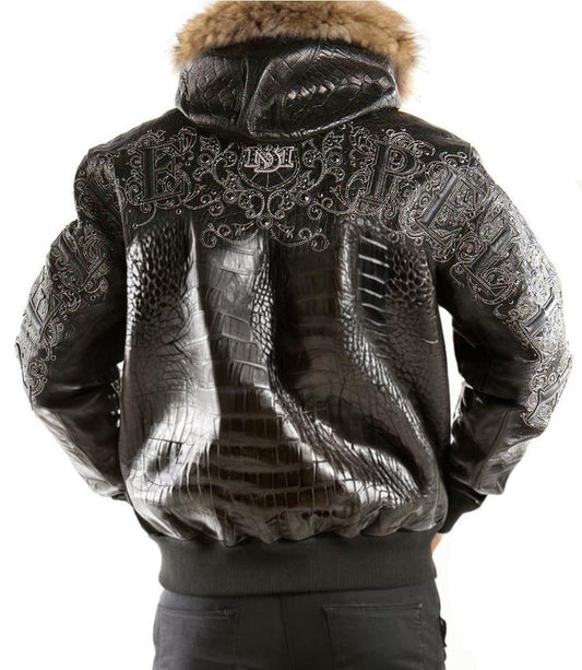 MB Black Leather Jacket with Hood - Rare Leather Order Now !!