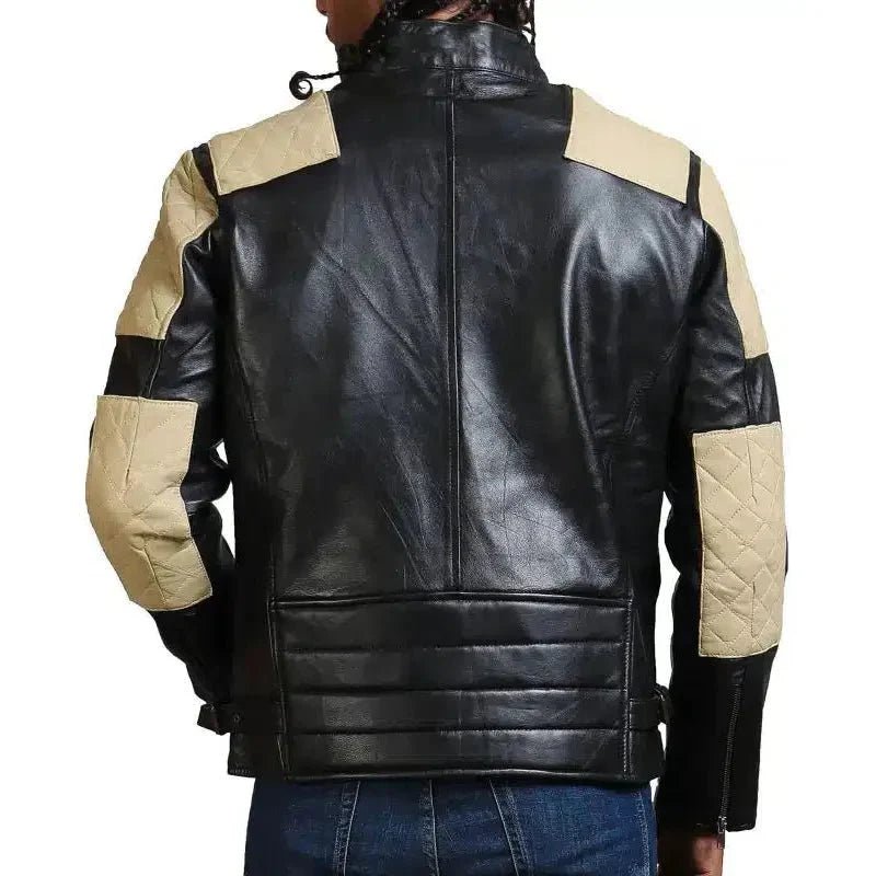 Men Black Brando Fashion Men Leather Jacket - Vox Leather