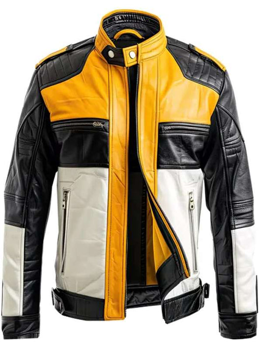 Men Vintage Cafe Racer Retro Leather Jacket - Vox Leather