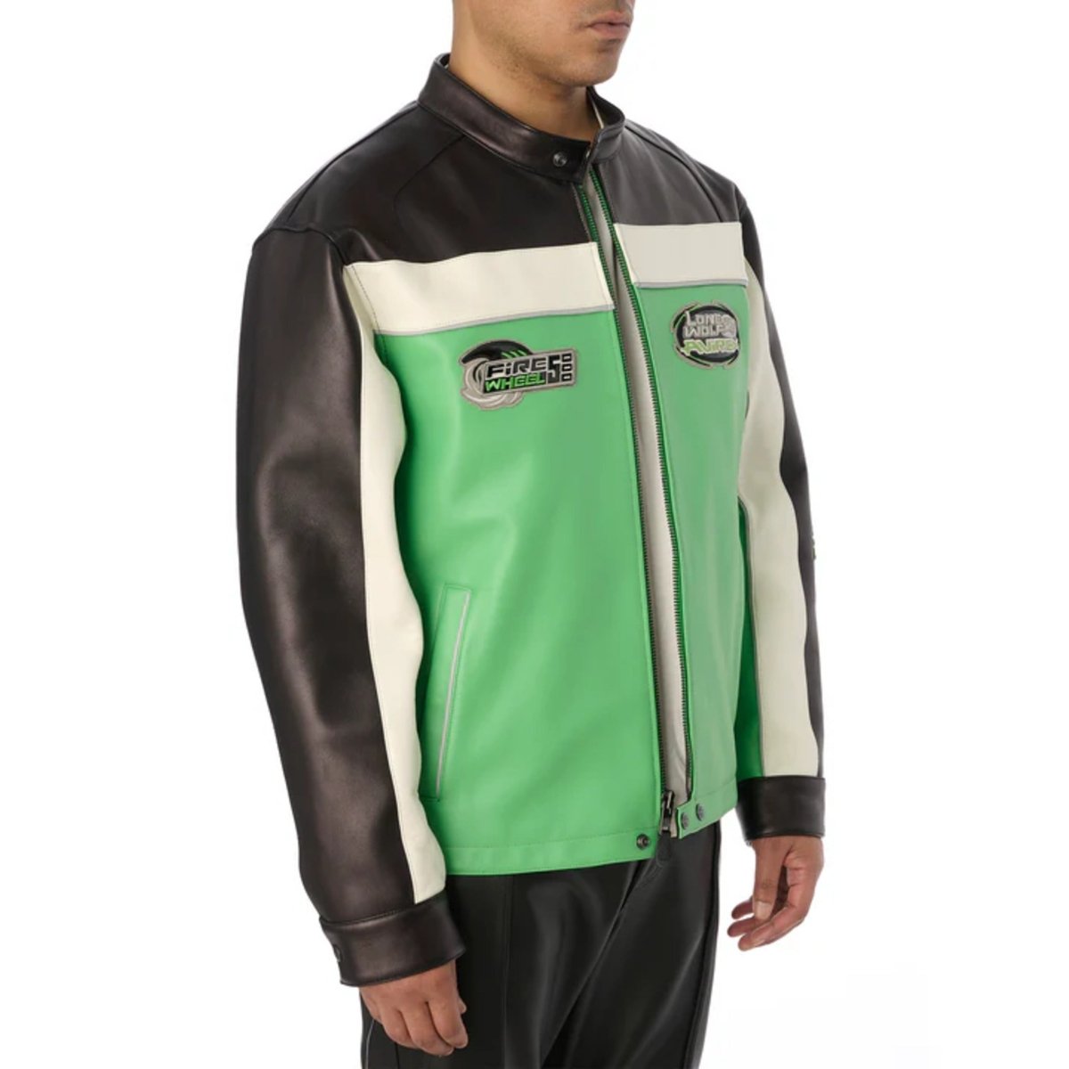 Men's Lone Wolf Leather Racer Jacket - Vox Leather