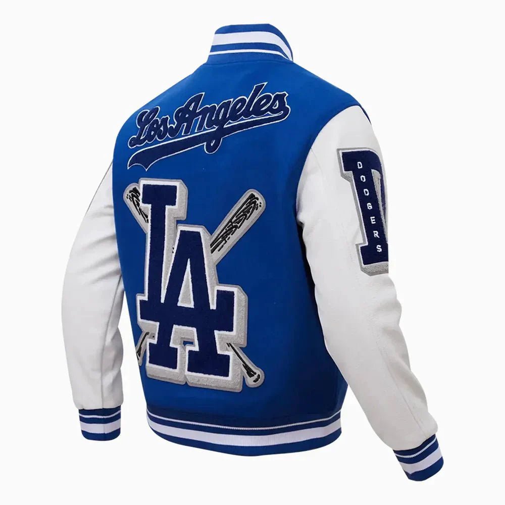 Men's Los Angeles Dodgers MLB Mashup Varsity Jacket - Vox Leather