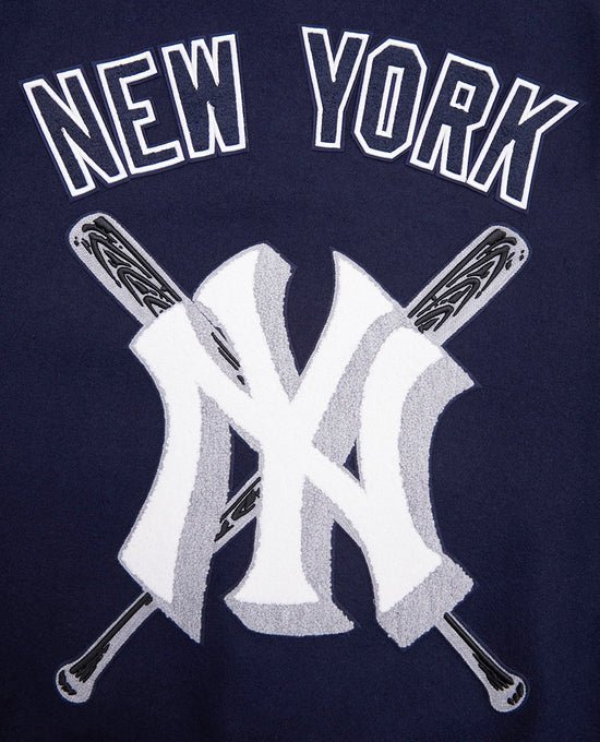 MLB New York Yankees Mashup Men's Rib Wool Varsity Jacket - Vox Leather