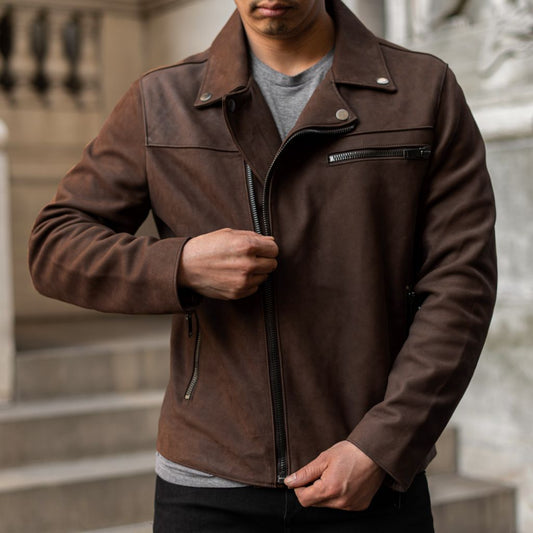 Motorcycle Jacket | Tobacco - Rare Leather