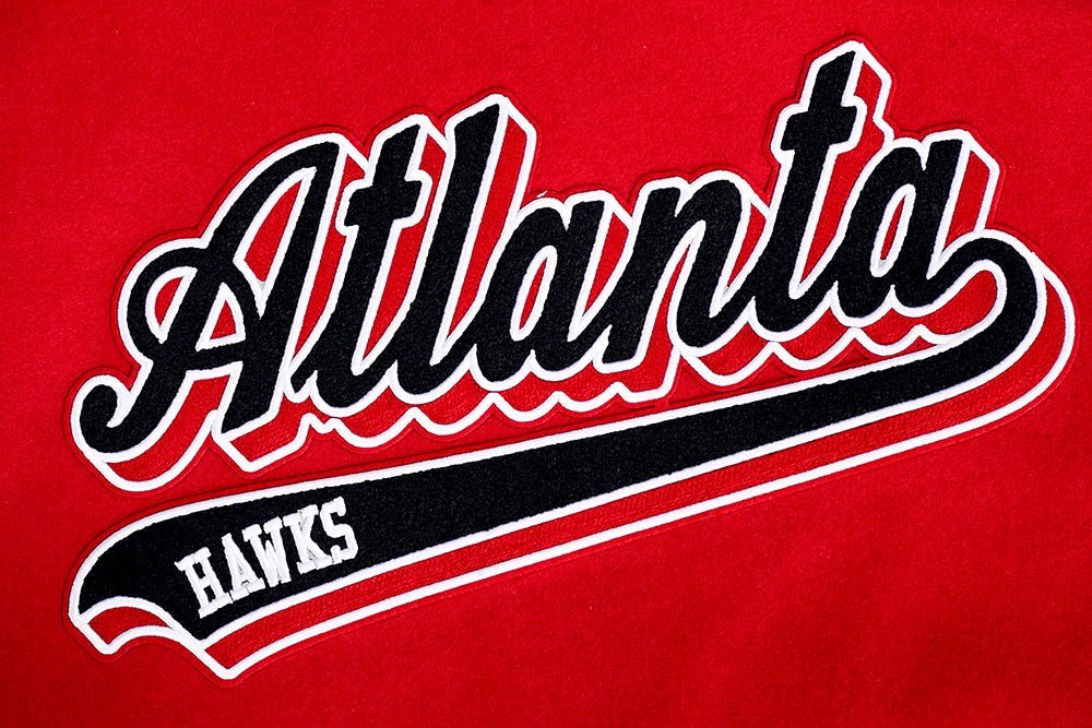 NBA ATLANTA HAWKS SCRIPT TAIL WOOL VARSITY - Vox Leather