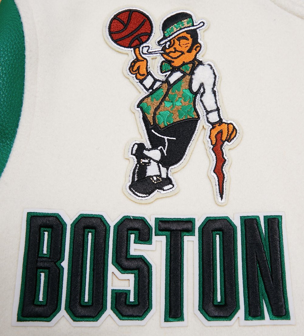 NBA BOSTON CELTICS RETRO CLASSIC WOOL VARSITY JACKET - Vox Leather