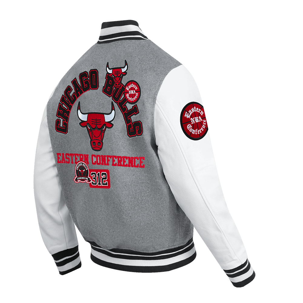 NBA CHICAGO BULLS AREA CODE WOOL VARSITY JACKET - Vox Leather