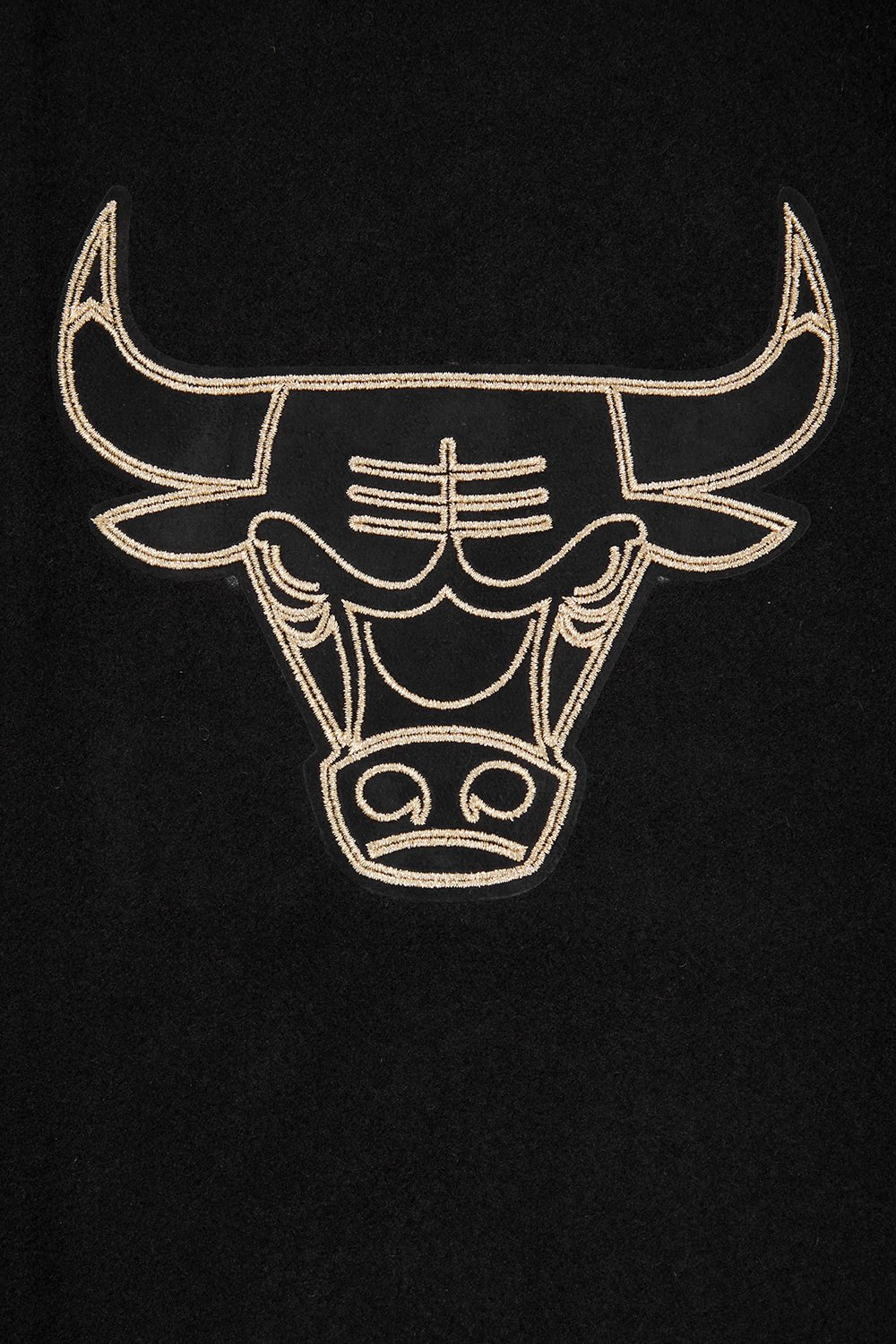 NBA CHICAGO BULLS BLACK & GOLD WOOL VARSITY JACKET - Rare Leather
