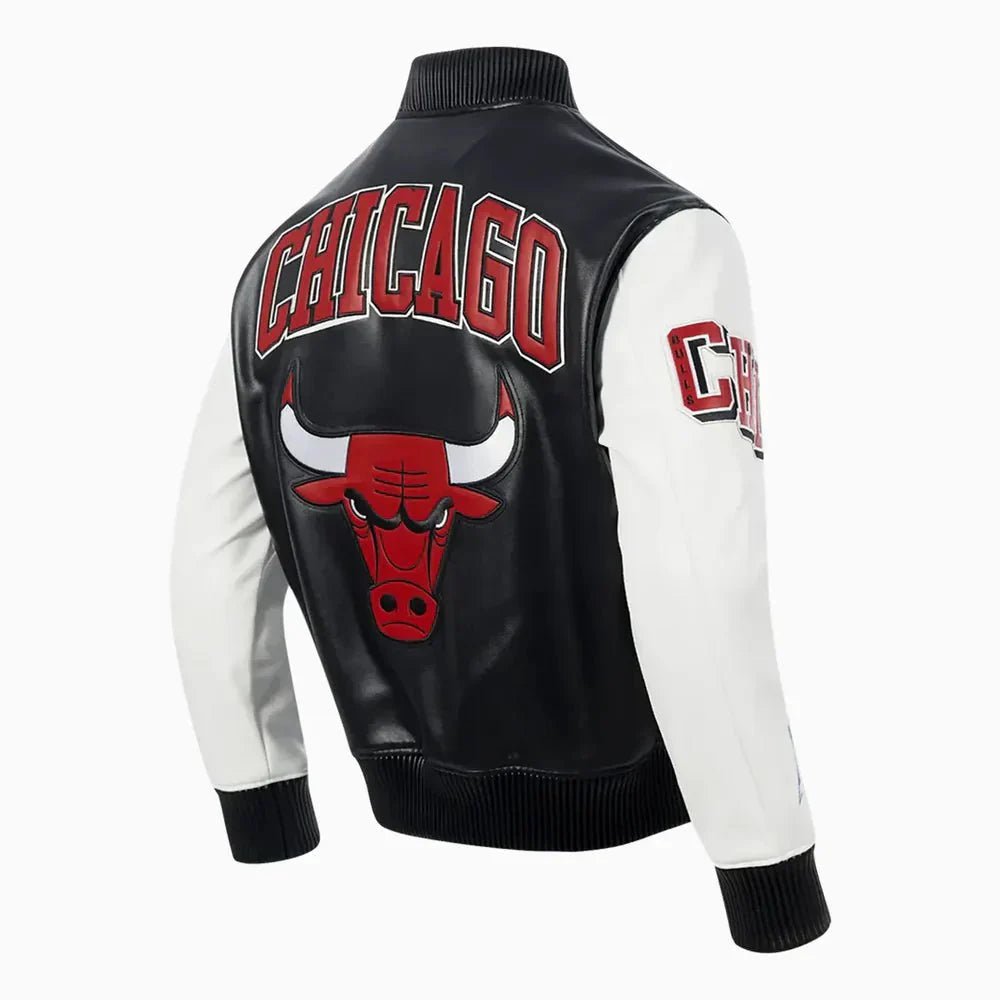 NBA Chicago Bulls City Signatures Leather Varsity Jacket - Vox Leather