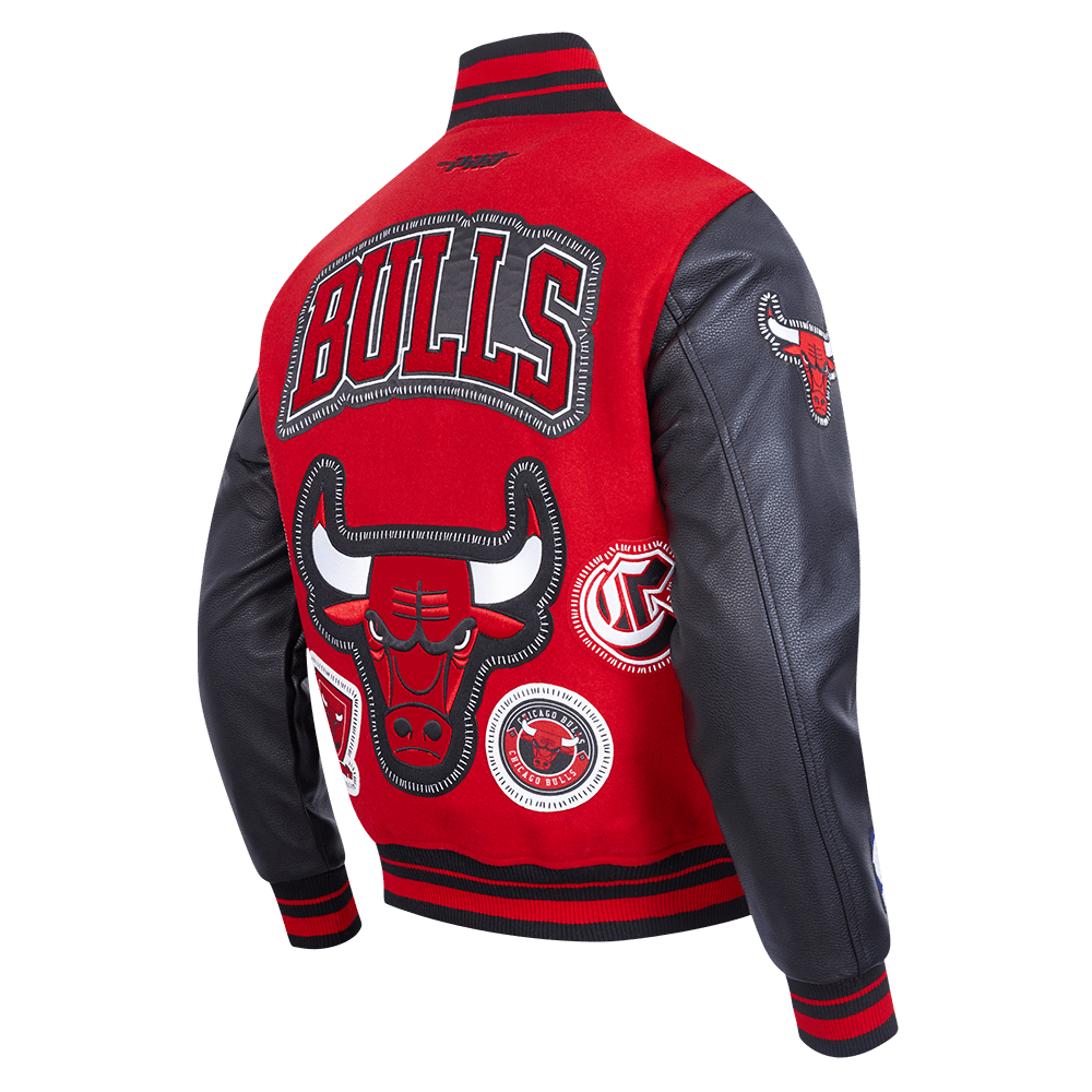 NBA CHICAGO BULLS DIY PICK STITCH WOOL VARSITY JACKET - Vox Leather