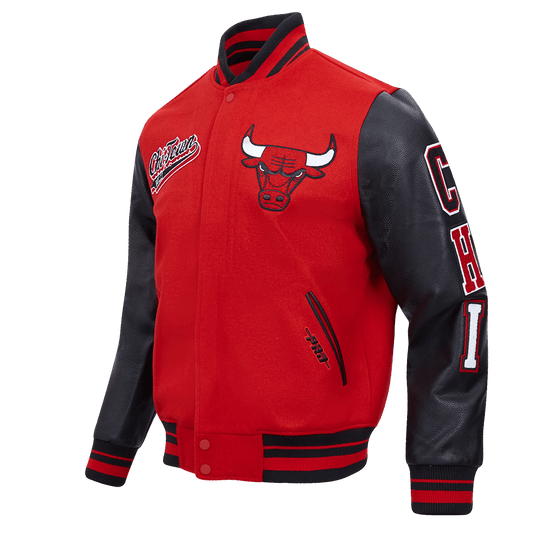NBA CHICAGO BULLS SCRIPT TAIL WOOL VARSITY - Rare Leather