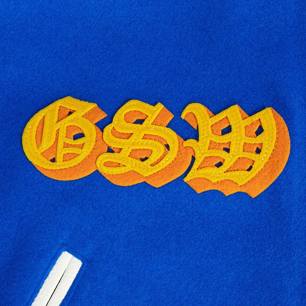 NBA GOLDEN STATE WARRIORS OLD ENGLISH WOOL VARSITY JACKET - Vox Leather