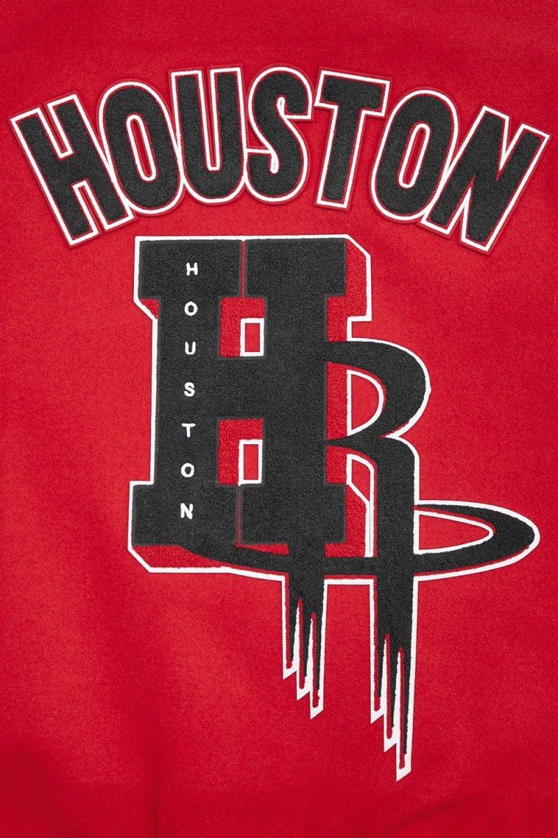 NBA HOUSTON ROCKETS MASHUP RIB WOOL VARSITY JACKET - Vox Leather