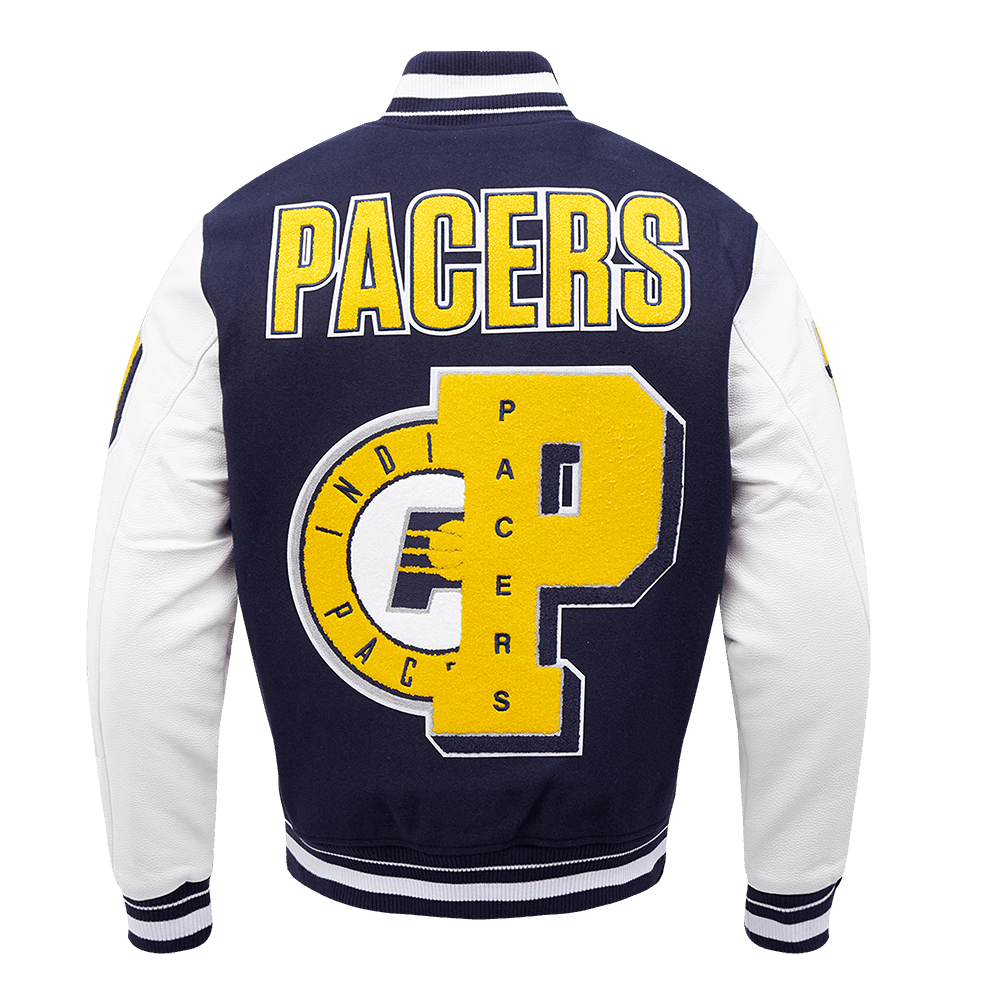 NBA INDIANA PACERS MASHUP WOOL VARSITY JACKET - Vox Leather