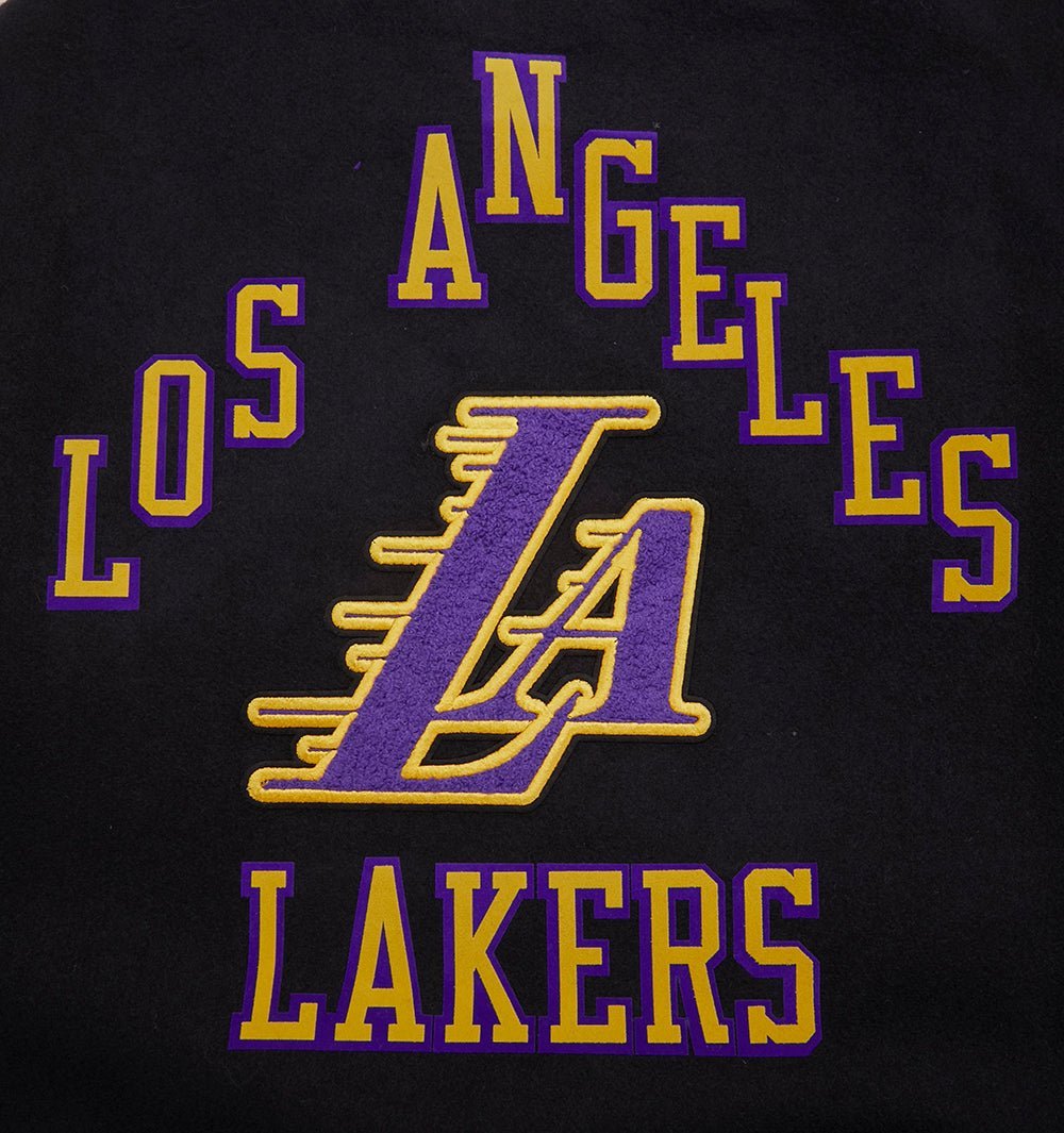 NBA LOS ANGELES LAKERS CHEST DYNASTY TO DESTINY RIB WOOL VARSITY - Vox Leather
