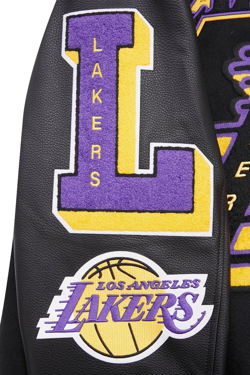 NBA LOS ANGELES LAKERS MASHUP WOOL VARSITY JACKET - Vox Leather